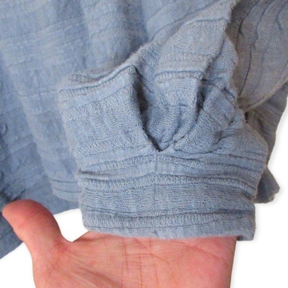 We The Free Sweater Top Calissa Hacci Blue Size Medium - Picture 6 of 10